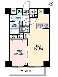 プレール・ドゥーク浅草V 1LDKの間取図画像