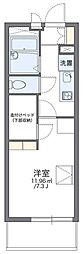 レオパレスメルベーユSOGA 1Kの間取図画像