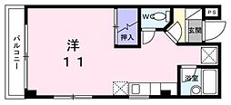 第2キダビル大和田 ワンルームの間取図画像