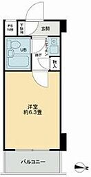 グローリア初穂椎名町 1Kの間取図画像
