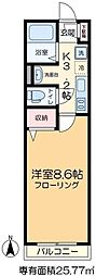 メゾン曳舟 1Kの間取図画像