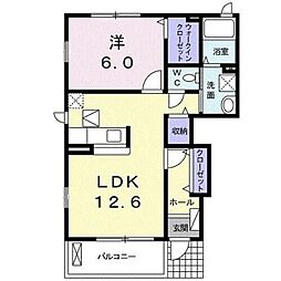 SA・KU・RA 1LDKの間取図画像