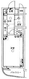菱和パレス池袋本町 ワンルームの間取図画像