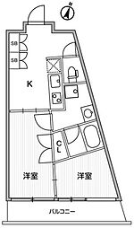 GRANDUOYOYOGI2 2Kの間取図画像