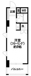 コロネード蕨 ワンルームの間取図画像