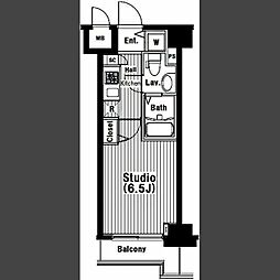 ガラ・ステージ大崎 1Kの間取図画像