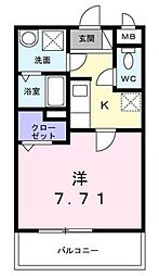さくらテラス 1Kの間取図画像
