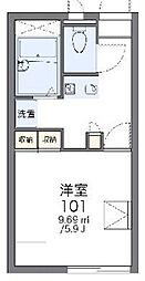 レオパレスネクスト 1Kの間取図画像