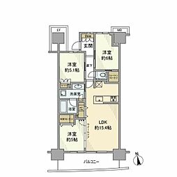 プラウドシティ東雲キャナルマークス 3LDKの間取図画像