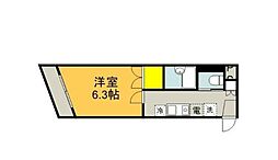 ローゼ・パラッツォ 1Kの間取図画像