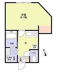 ＰＨＯＳ八王子 3階1Kの間取り