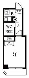パールマンション三ノ輪 1Kの間取図画像