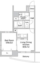 プライムアーバン町屋サウスコート 1LDKの間取図画像