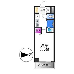 ハイウッズ・ナガタ 1Kの間取図画像
