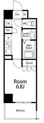 千葉ポートイースト 1Kの間取図画像