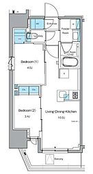 ルフォンプログレ秋葉原EAST 2LDKの間取図画像