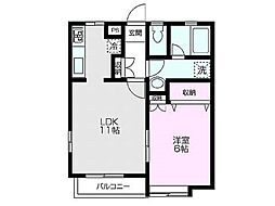 サンクルーズ 1LDKの間取図画像