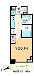ロイズスクエア東陽町 1Kの間取図画像