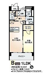プラムガーデン 1LDKの間取図画像