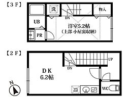 アイコート千歳烏山 1DKの間取図画像