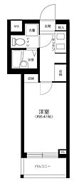 ビバリーホームズ五反田 1Kの間取図画像