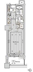 レグノ・セレーノ ワンルームの間取図画像