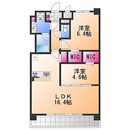 フェンテ・イースト 1SLDKの間取図画像