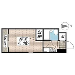 ラ・レジダンス・ド・大濠公園 1Kの間取図画像