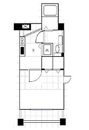 ヴェルステージ目白 1Kの間取図画像