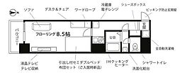 プチグランデ八丁堀 1Kの間取図画像