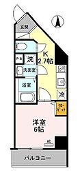 プリメーロ66 1Kの間取図画像