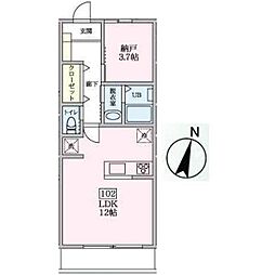 アパート 1SLDKの間取図画像