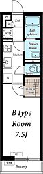 グレイス千葉中央2 1Kの間取図画像