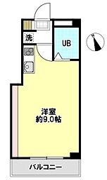 アイパレス大船 1Kの間取図画像