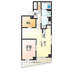 Motoria 1LDKの間取図画像