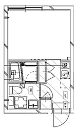 プティレスト中板橋 4階1Kの間取り