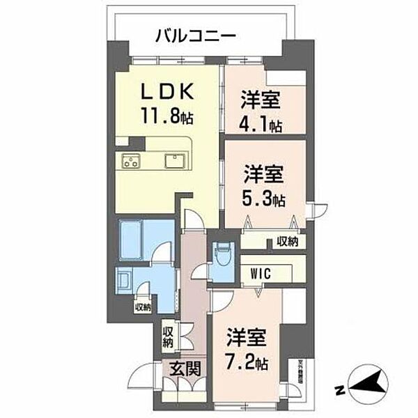 ケイマン 0607｜兵庫県姫路市東延末１丁目(賃貸マンション3LDK・6階・68.60㎡)の写真 その2