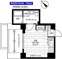 ステージファースト神楽坂 ワンルームの間取図画像