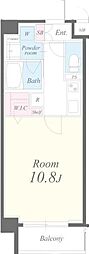 シャルマンミューズ 1Kの間取図画像