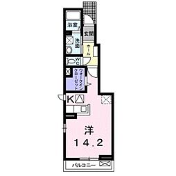 ソレイユアルドーレ ワンルームの間取図画像