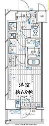 REGALIZ溝の口 4階1Kの間取り