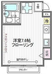 サニーコーポ 1階ワンルームの間取り