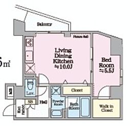 アイル イマージュ押上イースト 5階1LDKの間取り