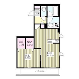 サン ラポルテ 1LDKの間取図画像