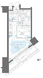 ZOOM新宿御苑前 1LDKの間取図画像
