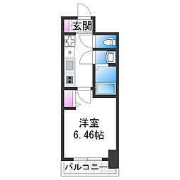 LUXENA住之江公園 1Kの間取図画像