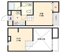 LaVerita勝田台 ワンルームの間取図画像