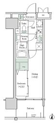 ブルックサイドレジデンス木場 2Kの間取図画像