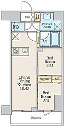 CREATIF本所吾妻橋 2LDKの間取図画像