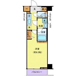 CREVISTA高田馬場 1Kの間取図画像